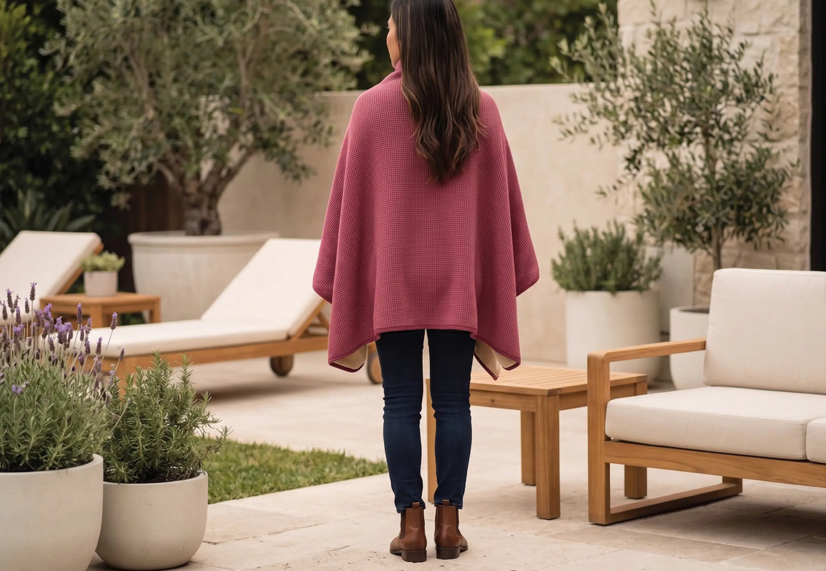 NOOMA - Poncho chauffant nomade - Prune