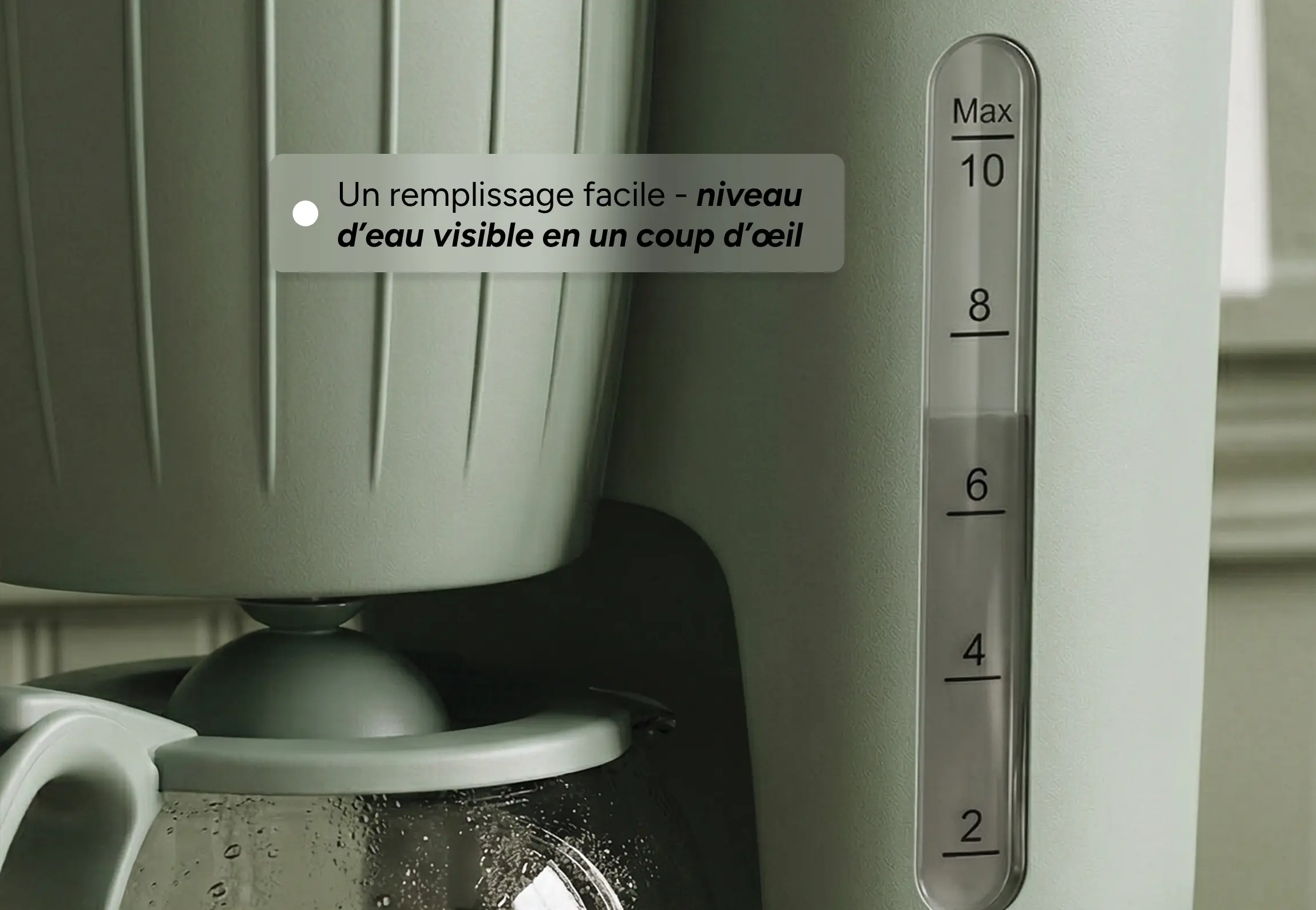 BISTRIA - Sage Green Filter Coffee Maker