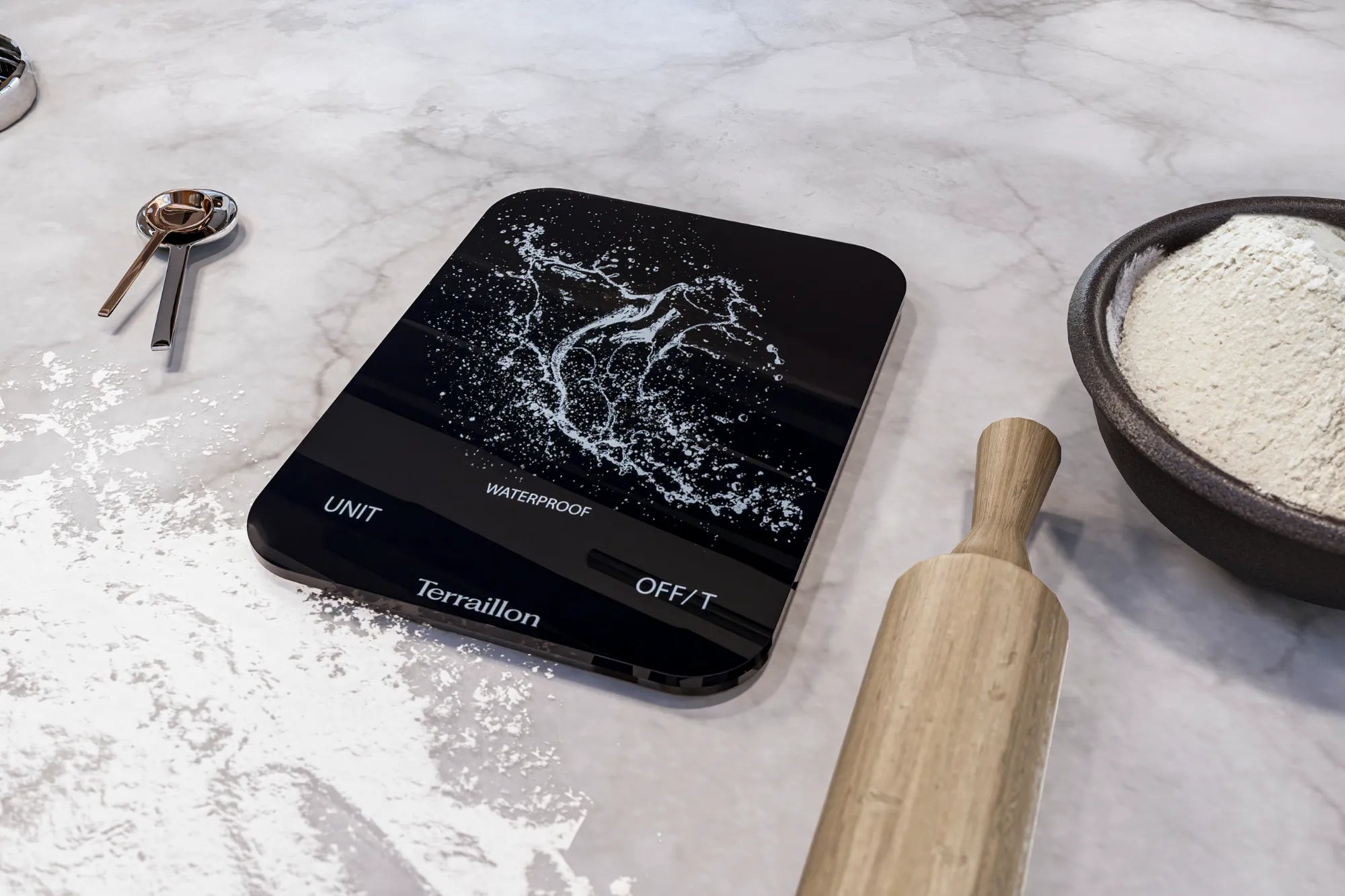 Balance de cuisine sans pile et étanche AQUA RESIST préparation culinaire