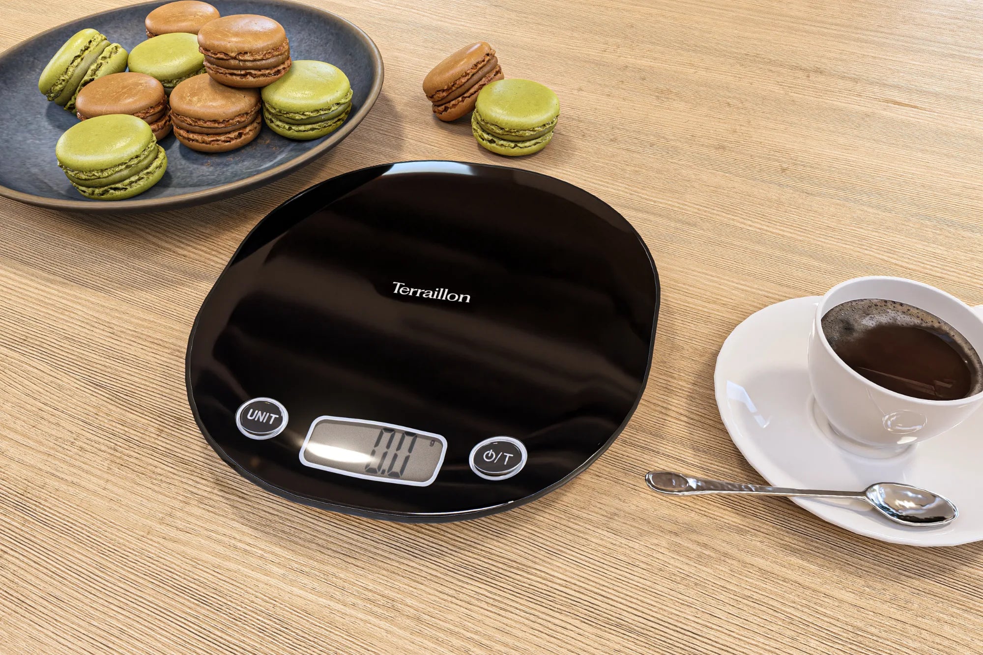 Balance de cuisine électronique MACARON NOIR INTENSE visuel ambiance