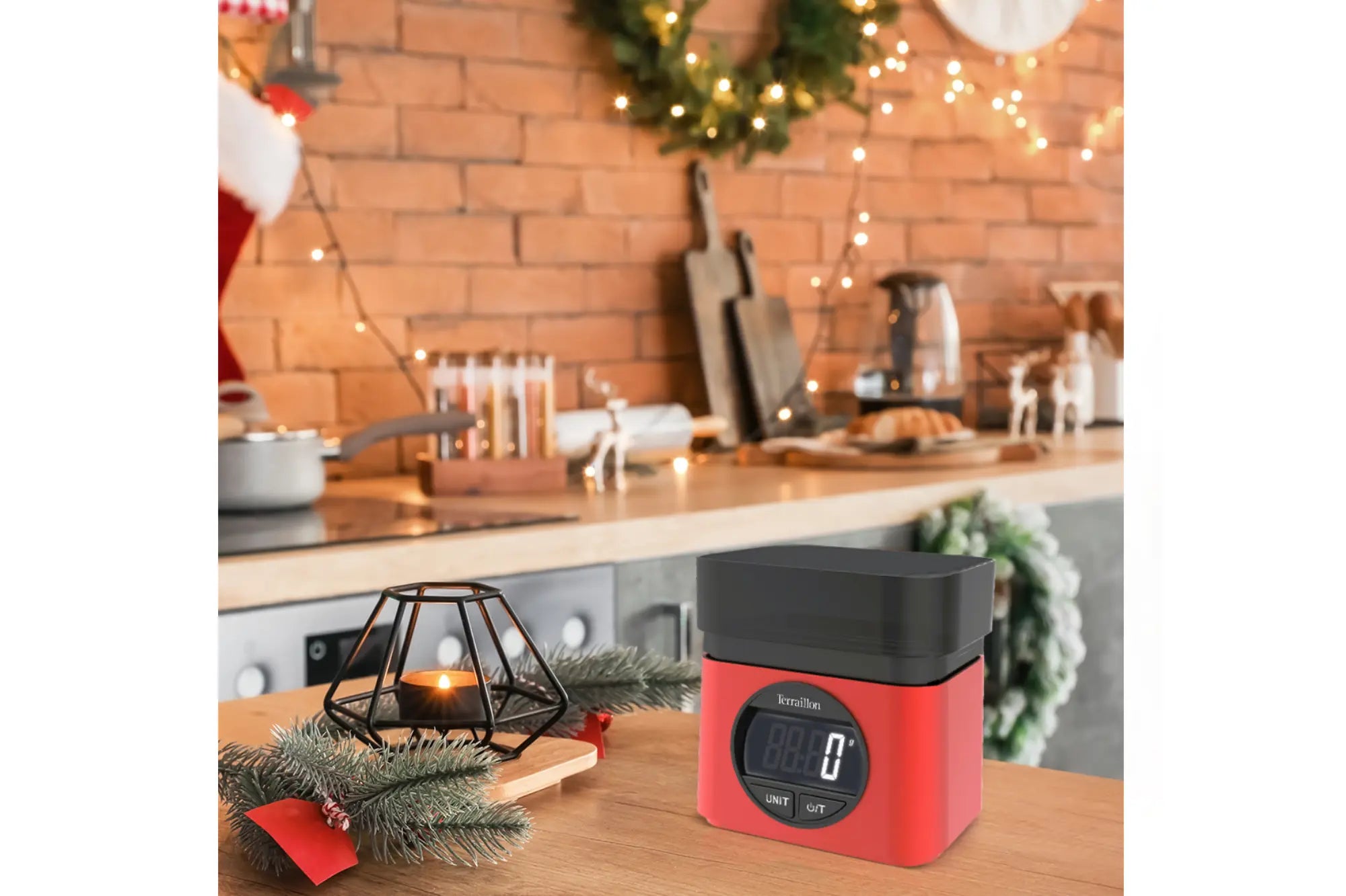 Balance de cuisine électronique vintage BA22 ROUGE dans cuisine