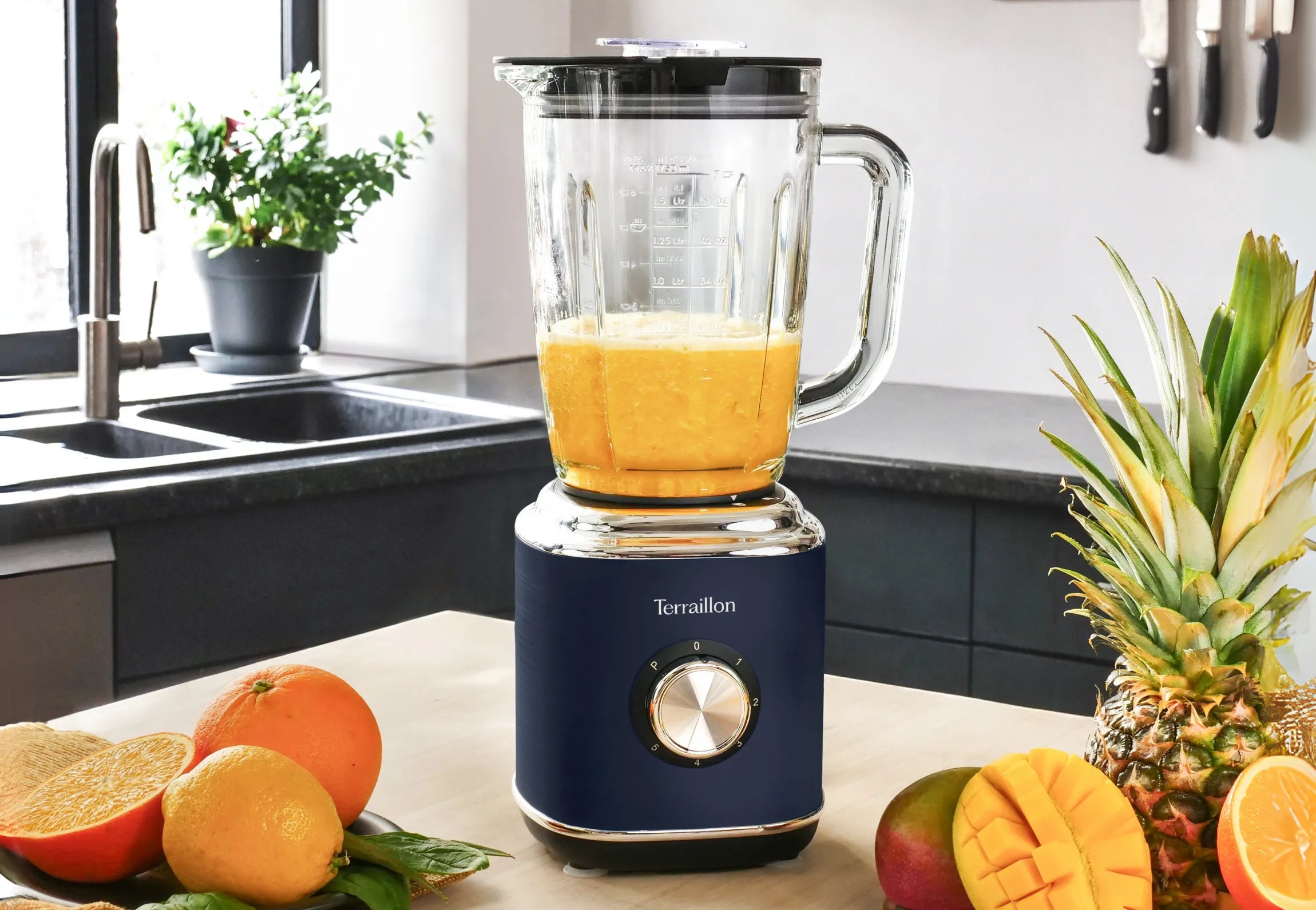 Blender New Moon et bol en verre 1,75 litres mise en situation
