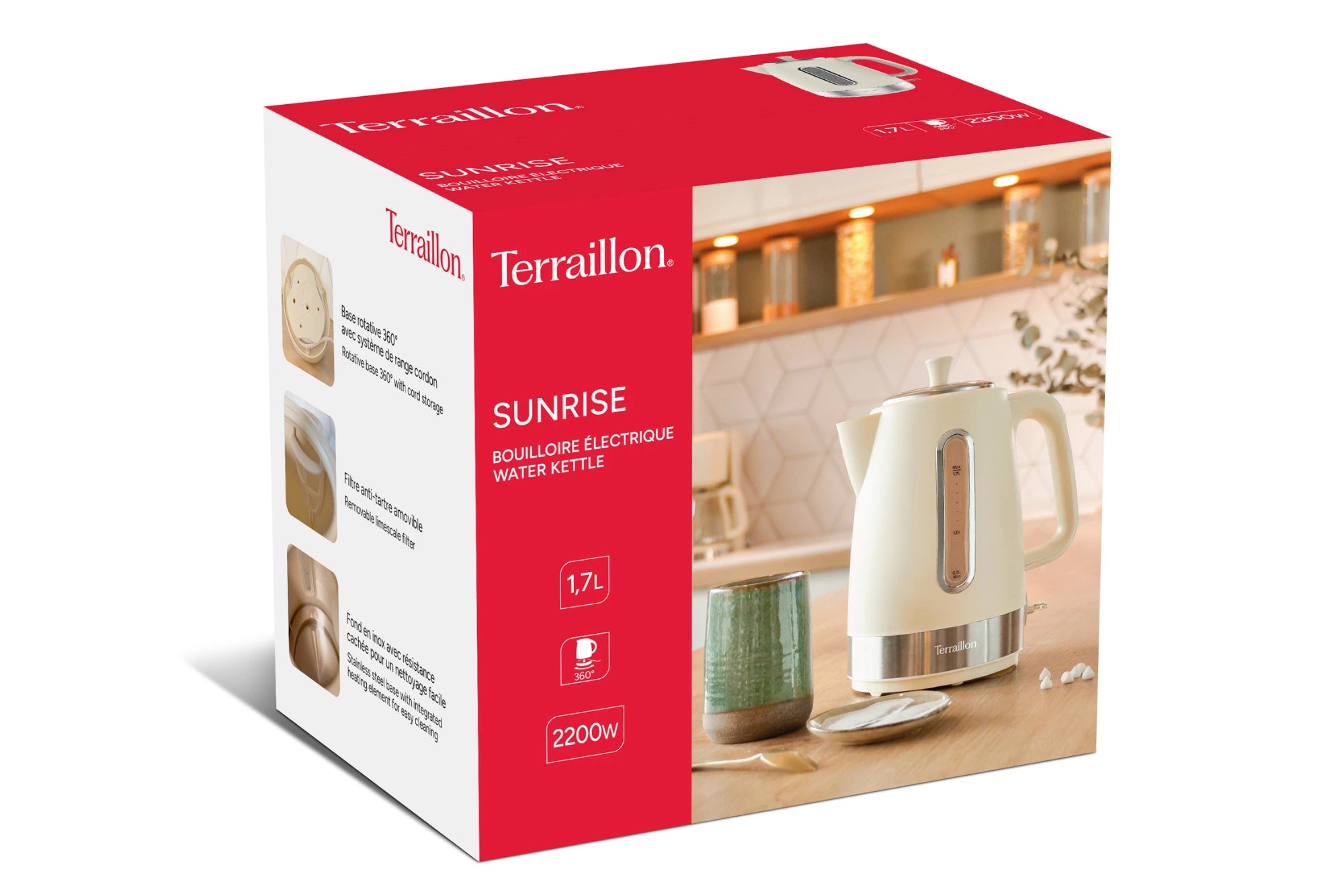 Bouilloire électrique SUNRISE packaging