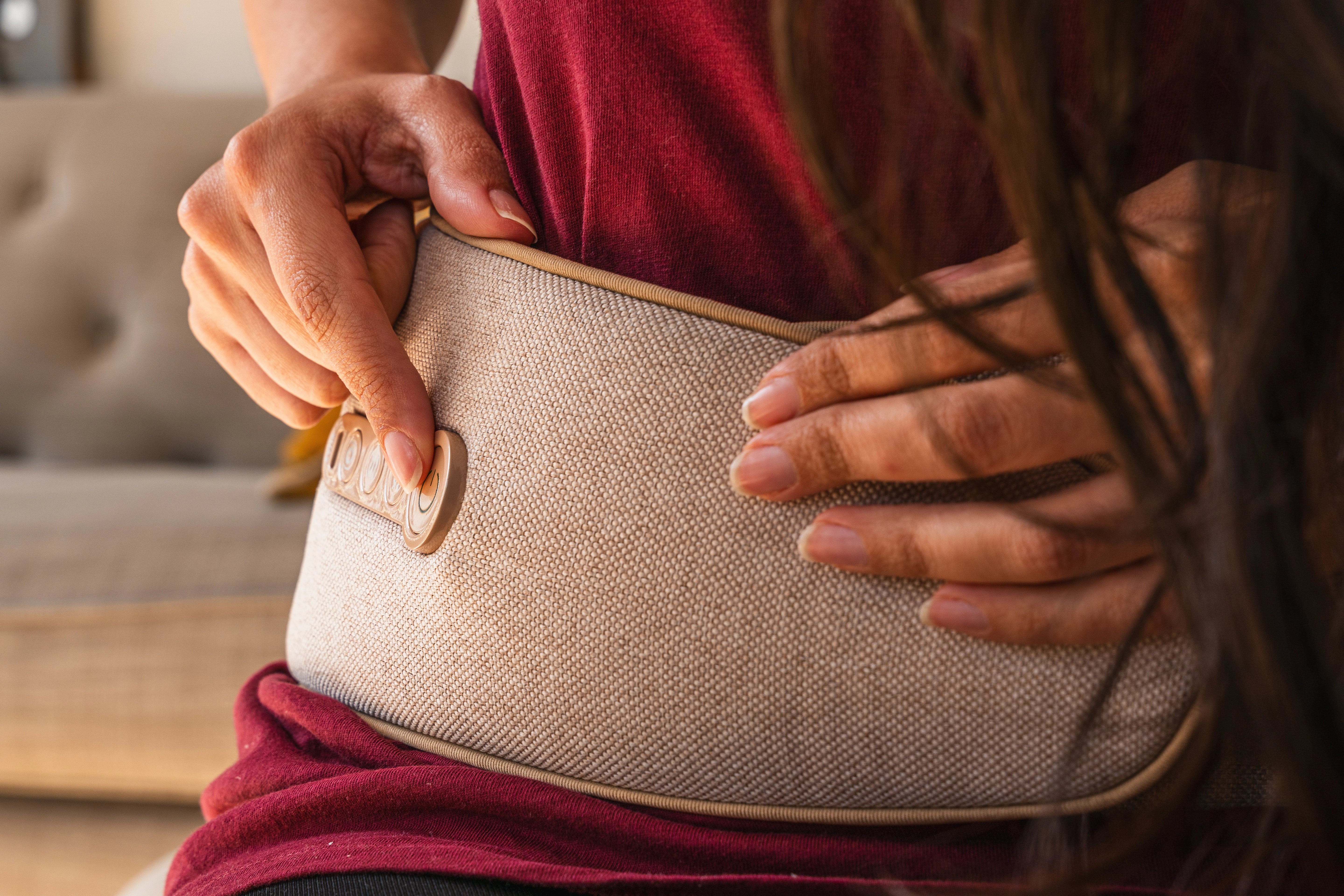 Ceinture massante chauffante ventre et bas du dos WAIST MASSAGER situation