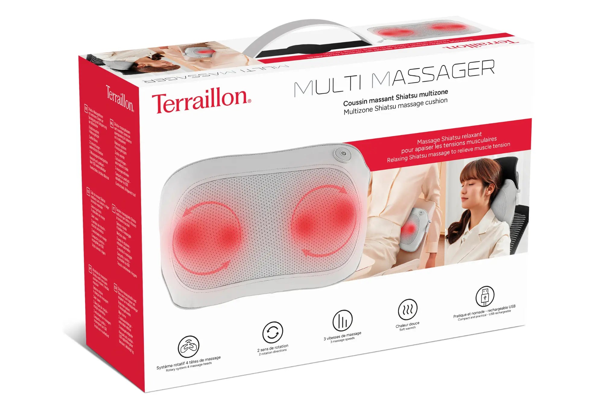 Coussin de massage shiatsu MULTI MASSAGER packaging
