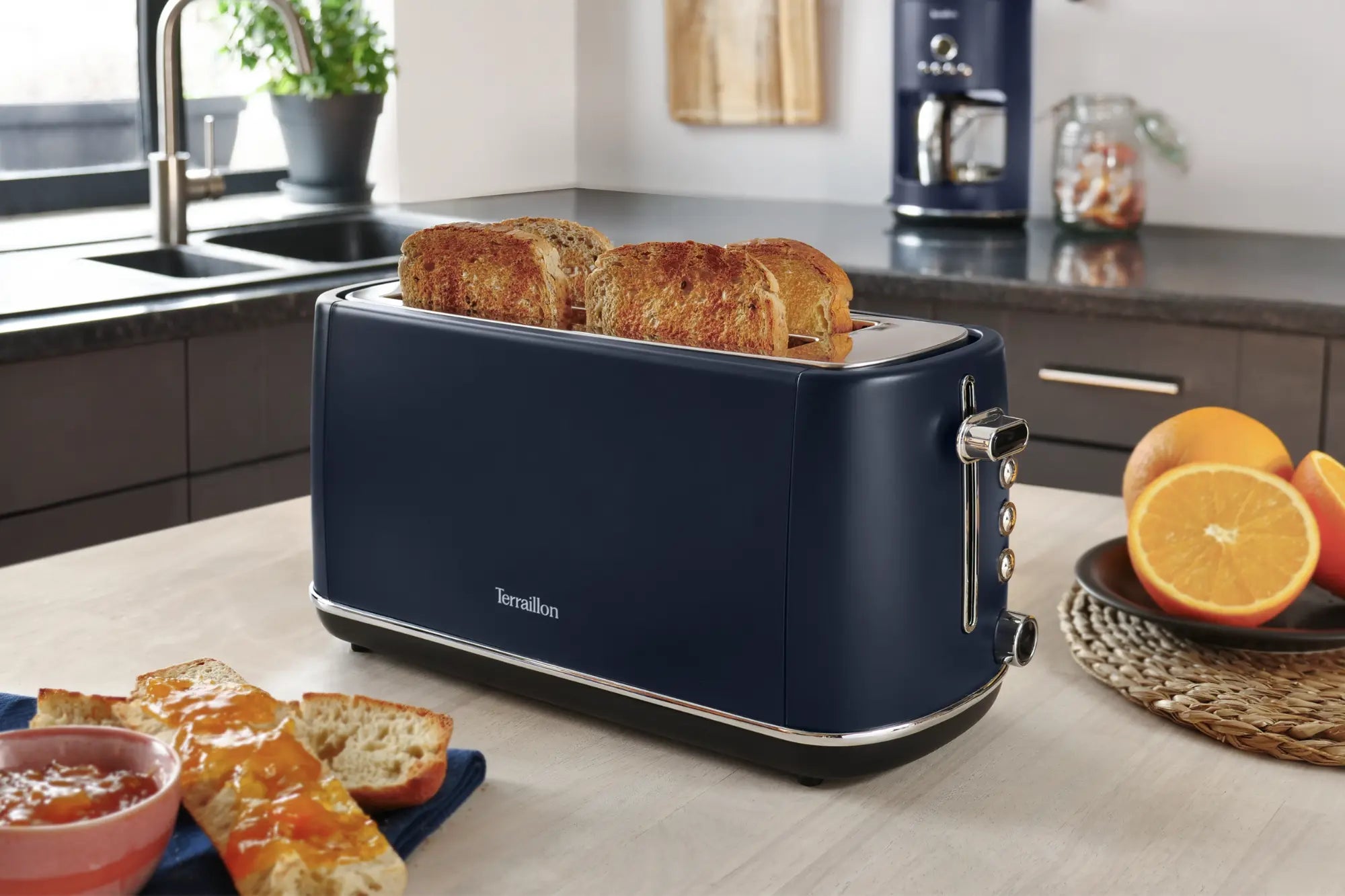 Grille-pain long NEW MOON 2 fentes extra longues cuisine