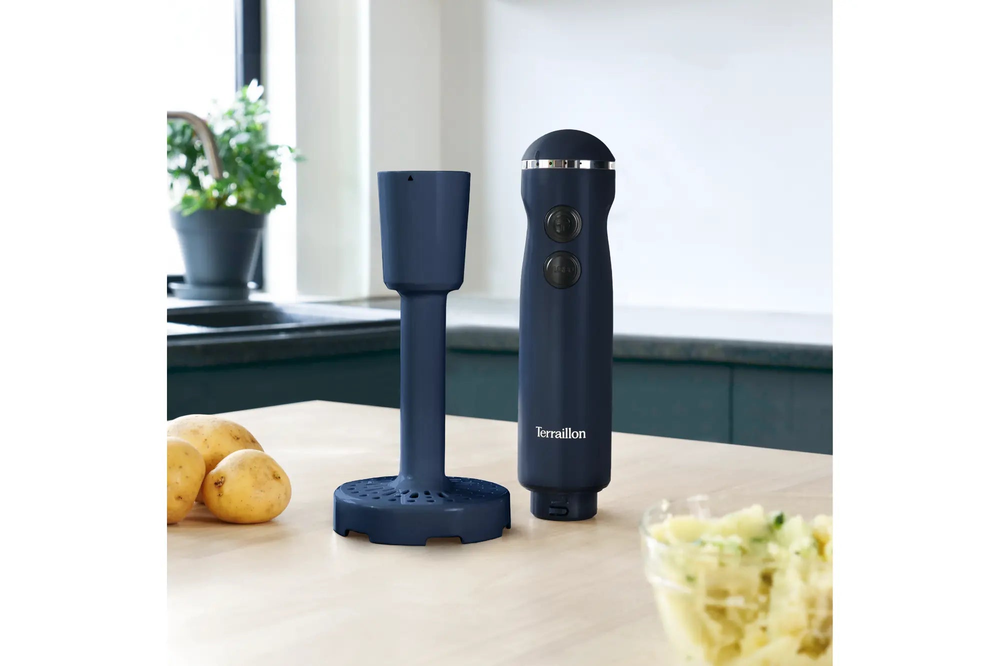 Mixeur plongean New Moon et accessoire presse purée