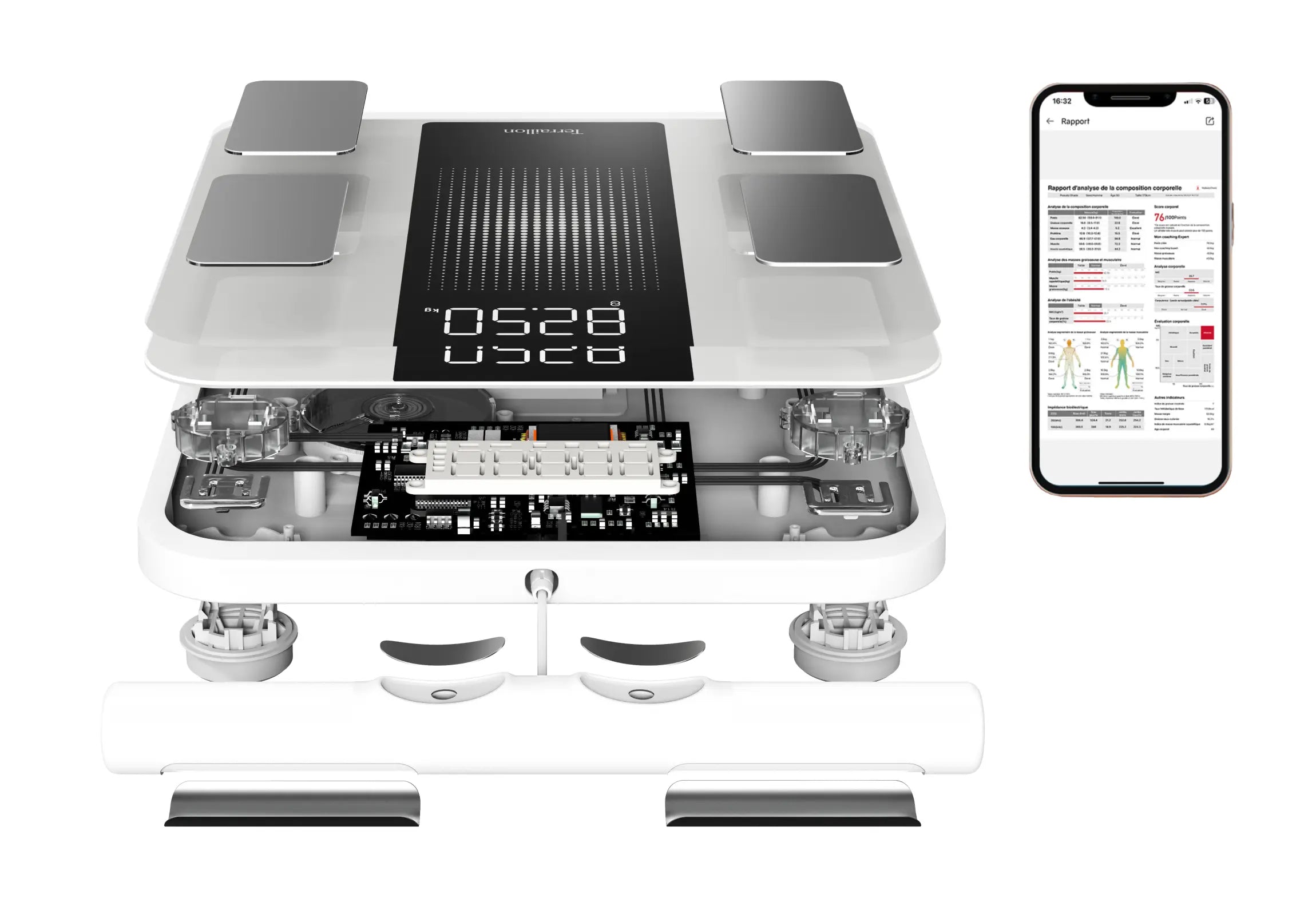 WEIGHT EXPERT - Pèse-personne 8 électrodes BLUETOOTH