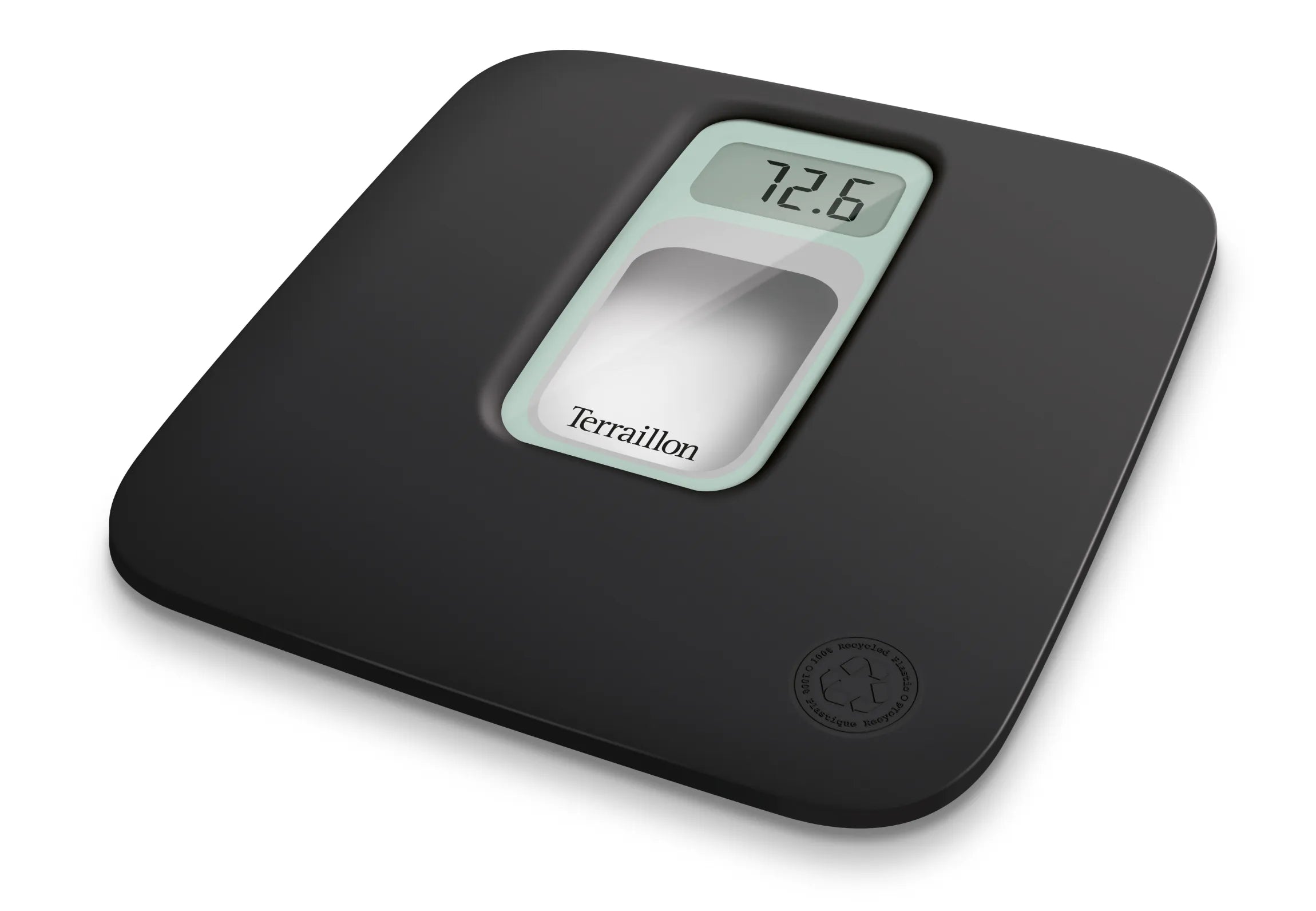 Pèse personne FRENCHY plastique recyclé gros plan