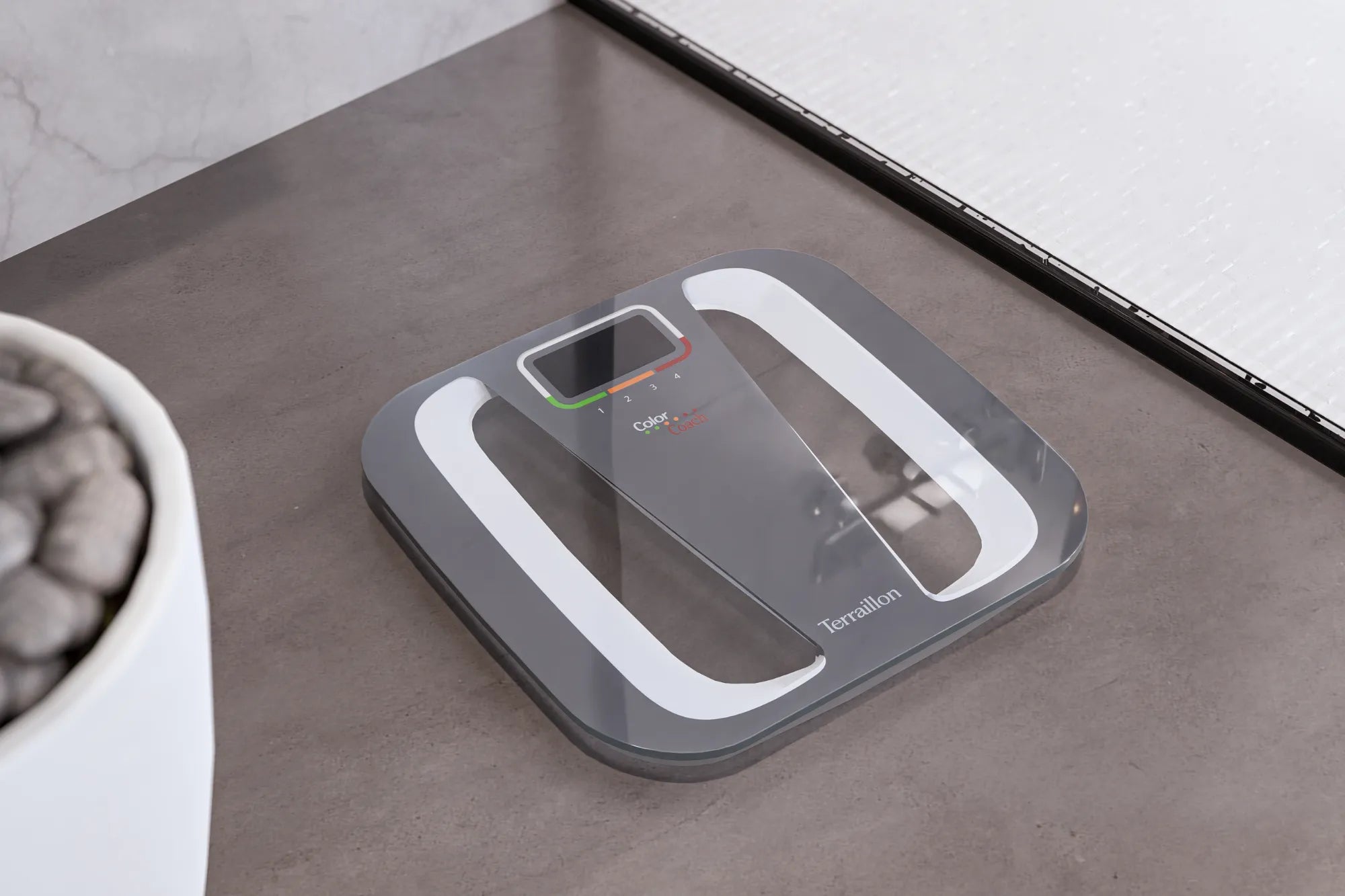 Pèse-personne électronique COLOR COACH QUATTRO zoom salle de bain