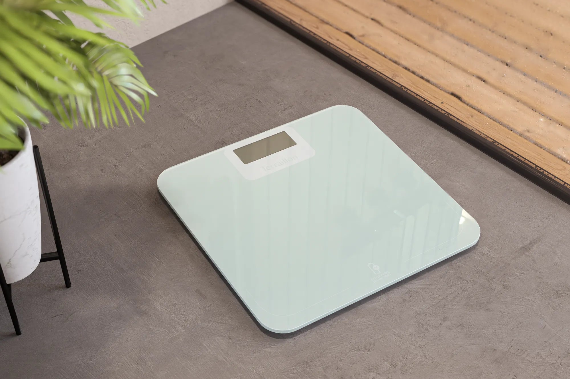 Pèse-personne électronique sans pile POWER-FREE zoom salle de bain