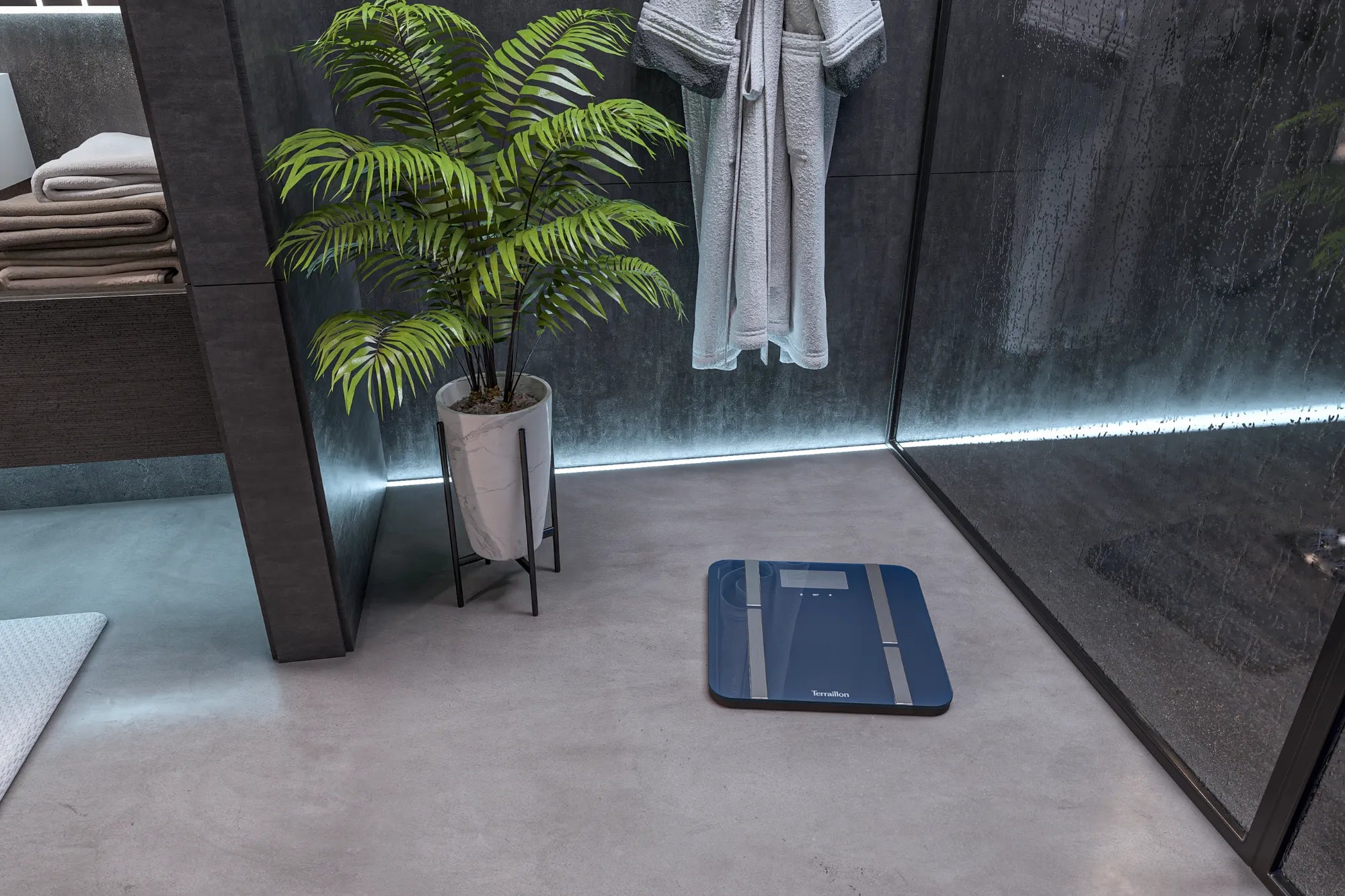 Pèse-personne impédancemètre X-LINE FIT vue globale salle de bain