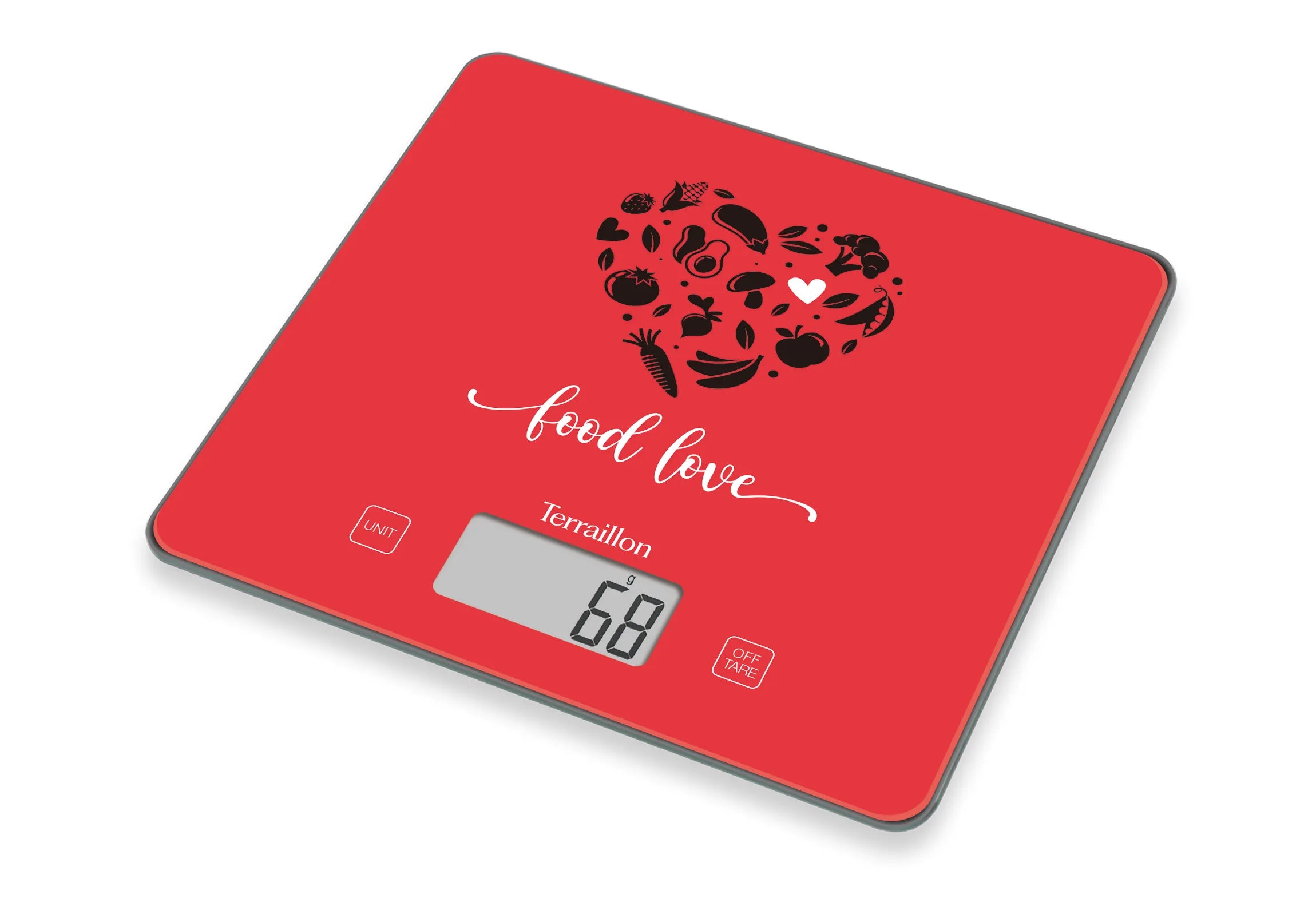 T1040 FOOD LOVE ROUGE - Balance de cuisine électronique