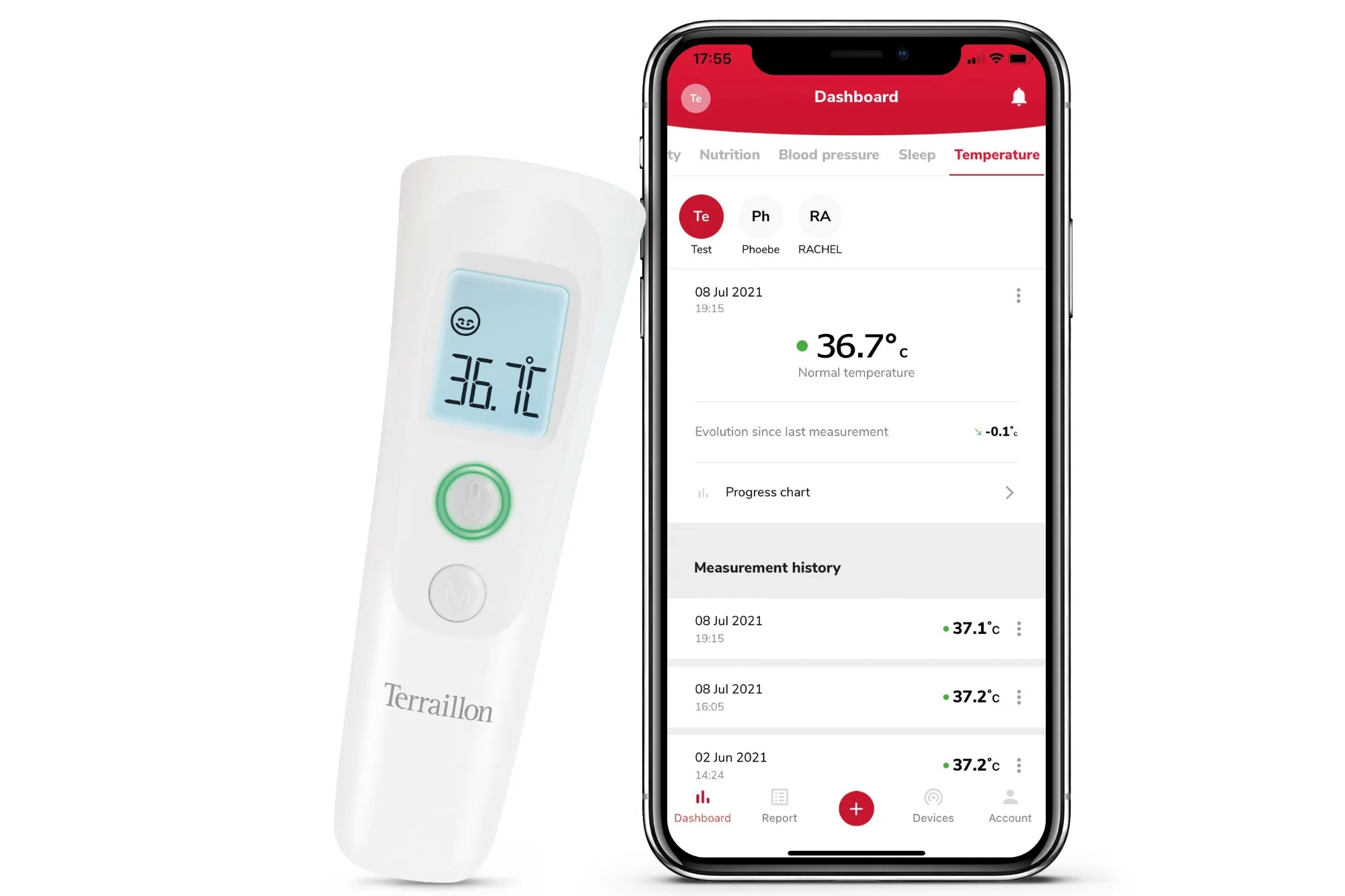 Thermomètre connecté THERMO SMART produit et application
