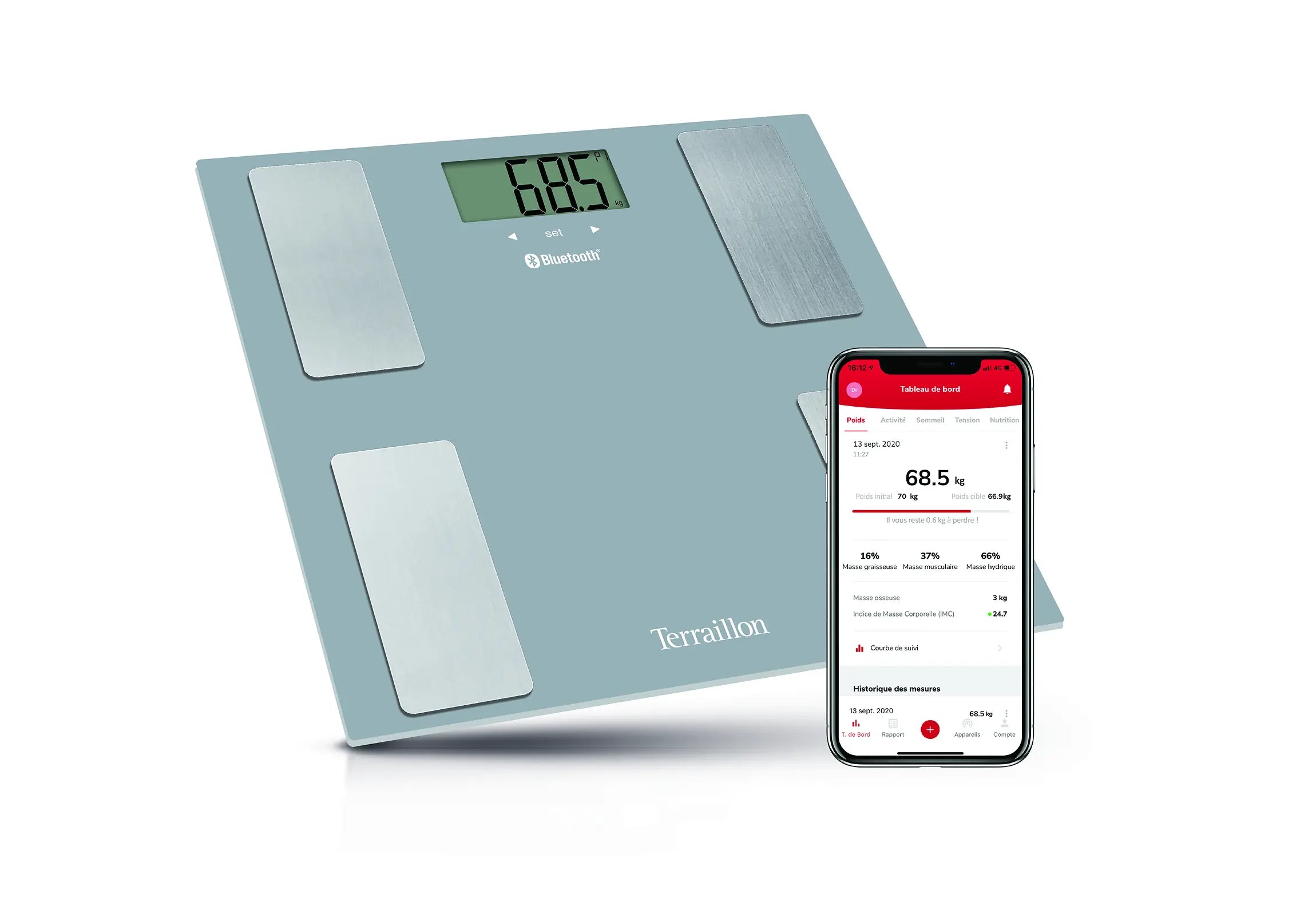 SMART CONNECT Gris clair - Impédancemètre connecté BLUETOOTH