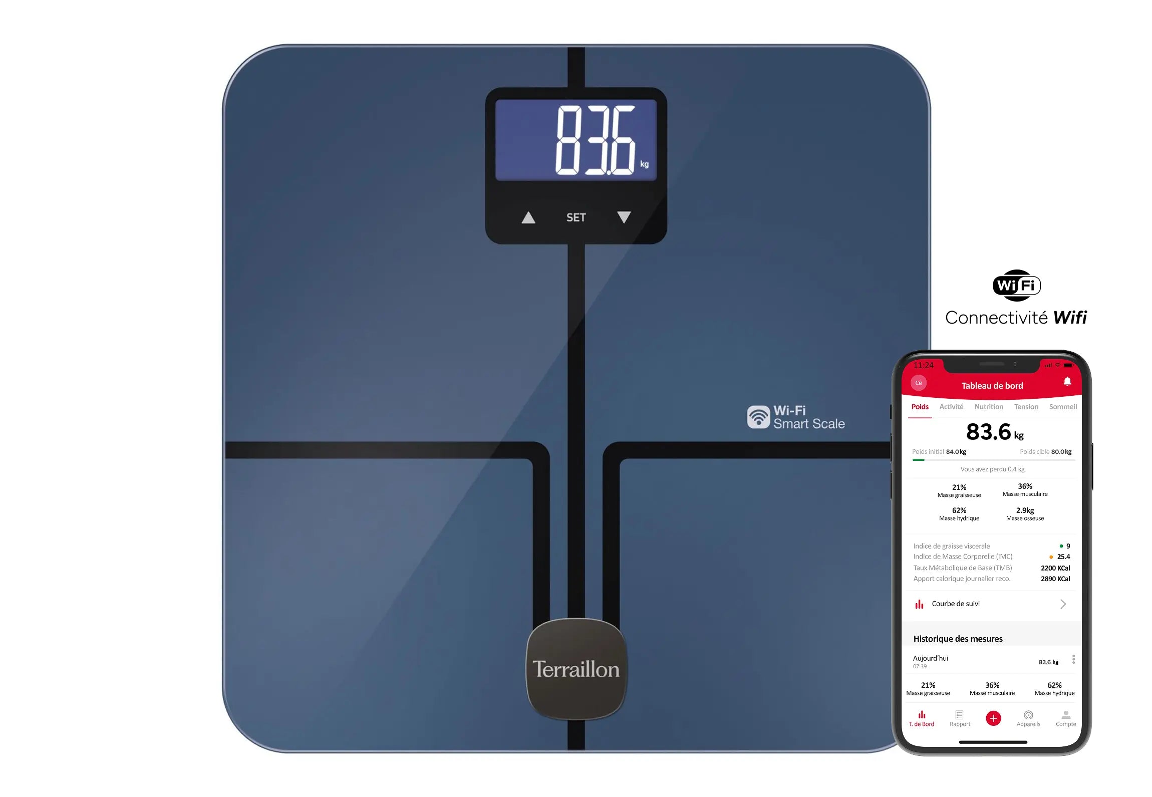 MASTER COACH ULTRA - Pèse-personne impédancemètre connecté WIFI