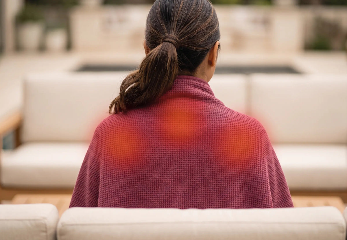 NOOMA - Poncho chauffant nomade - Prune