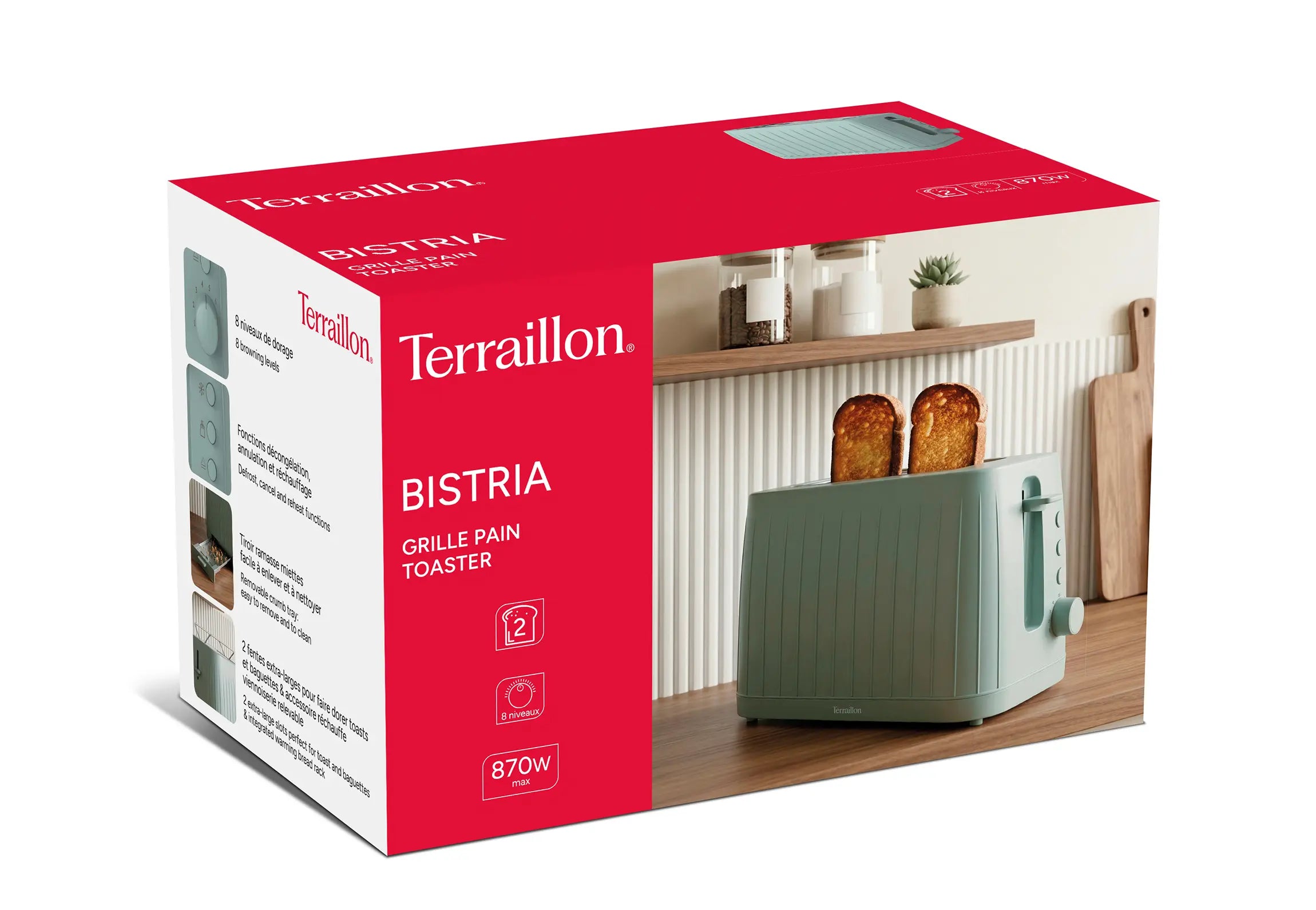 BISTRIA - Grille Pain Vert Sauge