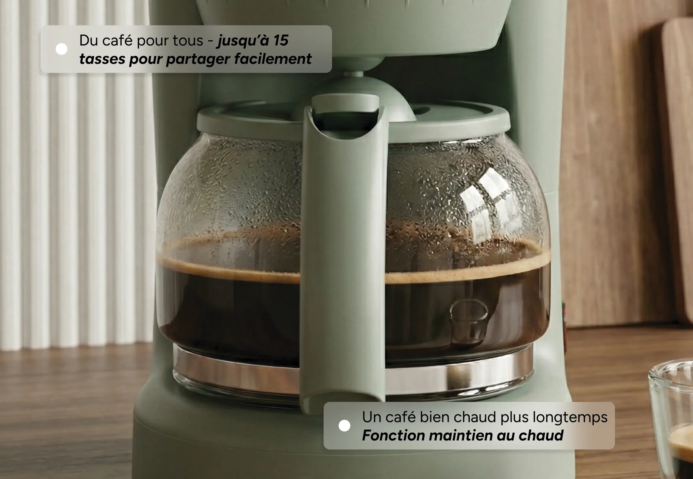 BISTRIA - Sage Green Filter Coffee Maker
