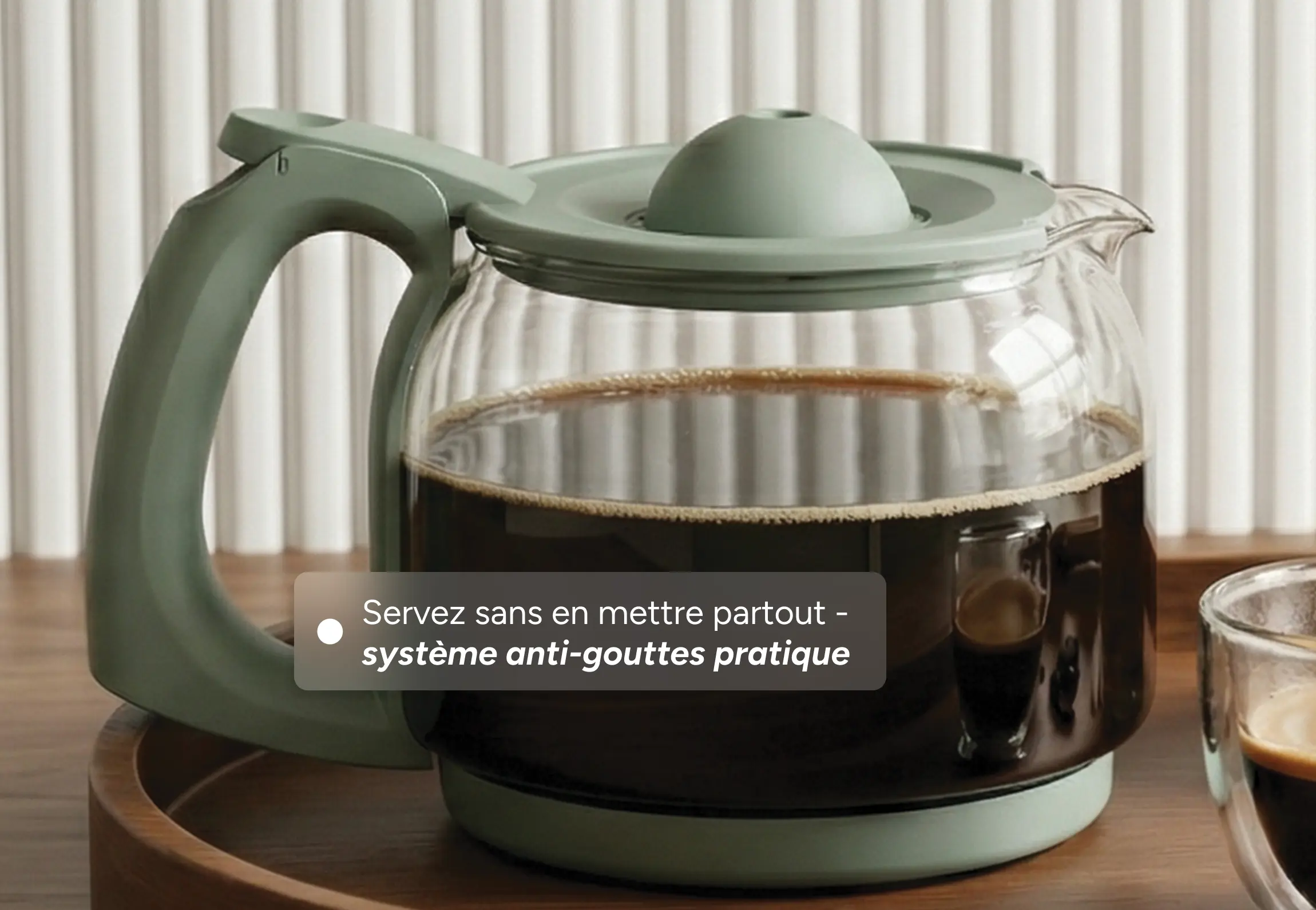 BISTRIA - Sage Green Filter Coffee Maker