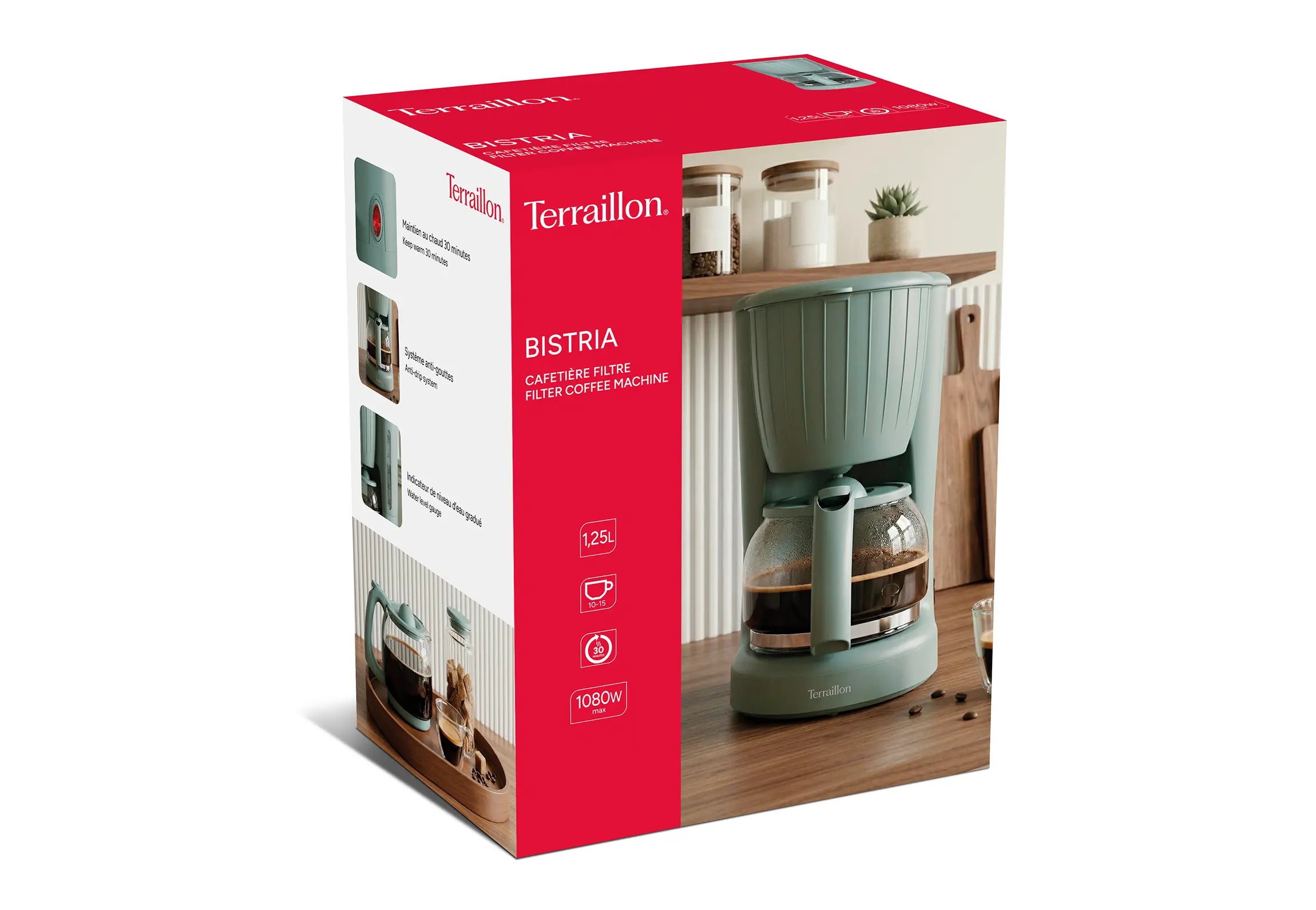 BISTRIA - Sage Green Filter Coffee Maker