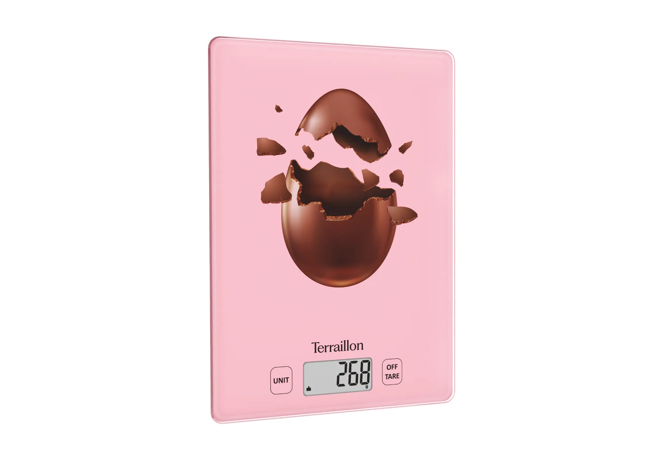 Balance de cuisine électrique FIRST CHOCOLATE EGG précise et compacte vue de profil