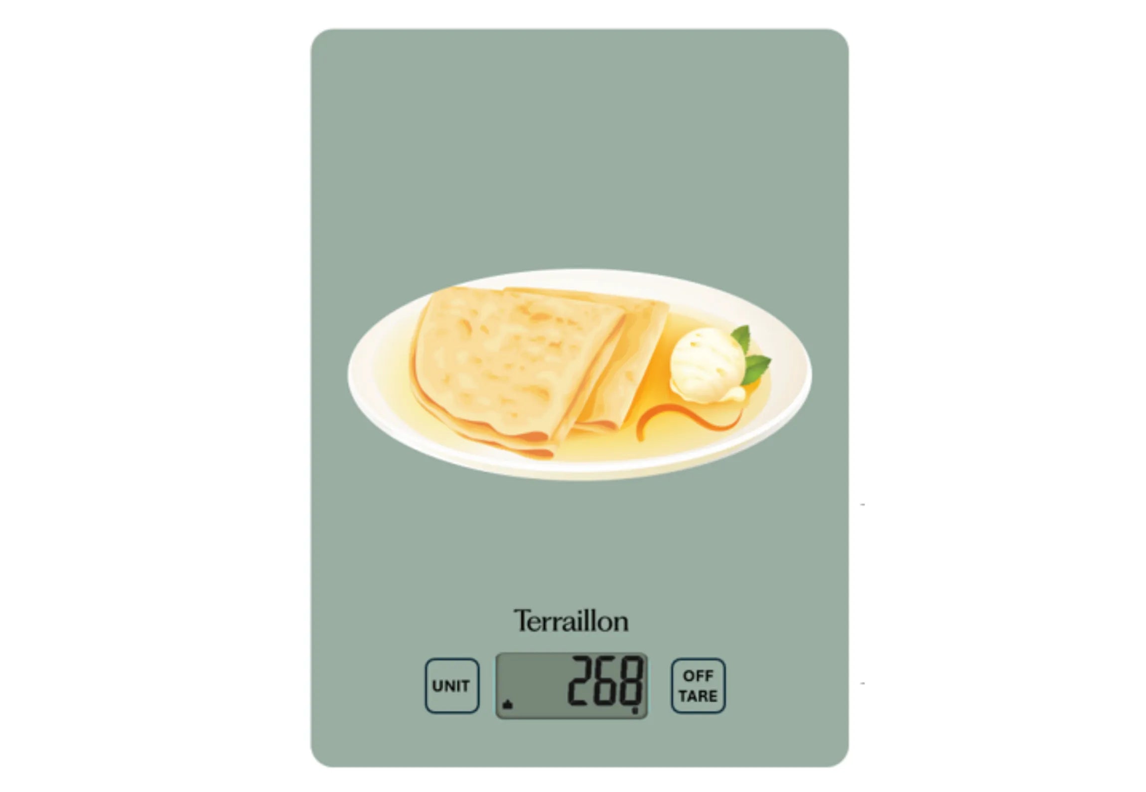 Balance de cuisine électrique FIRST CRÊPE SUZETTE design précis et compact vue de face