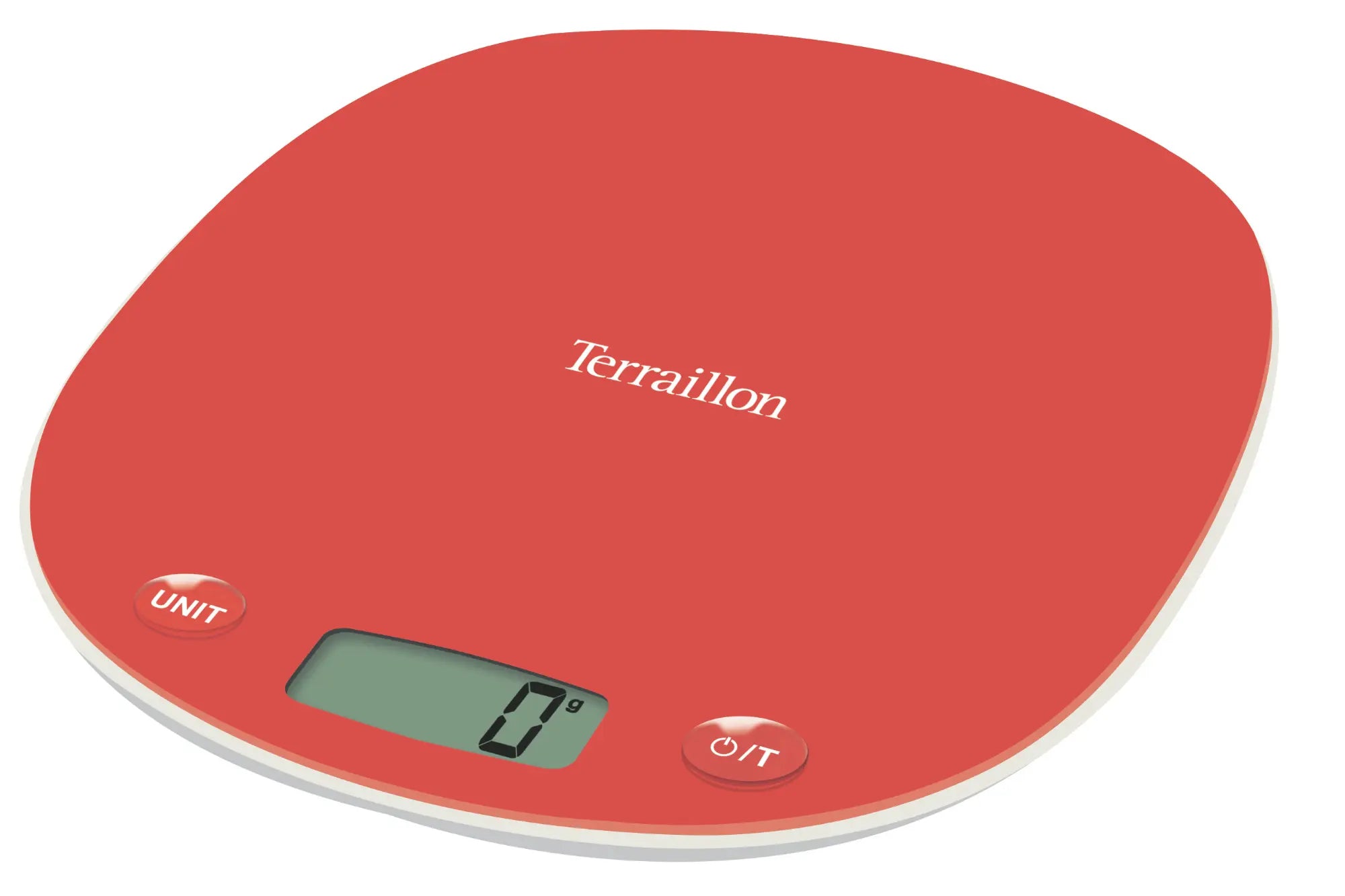 Balance de cuisine électronique MACARON RECYCLE COQUELICOT de biais 