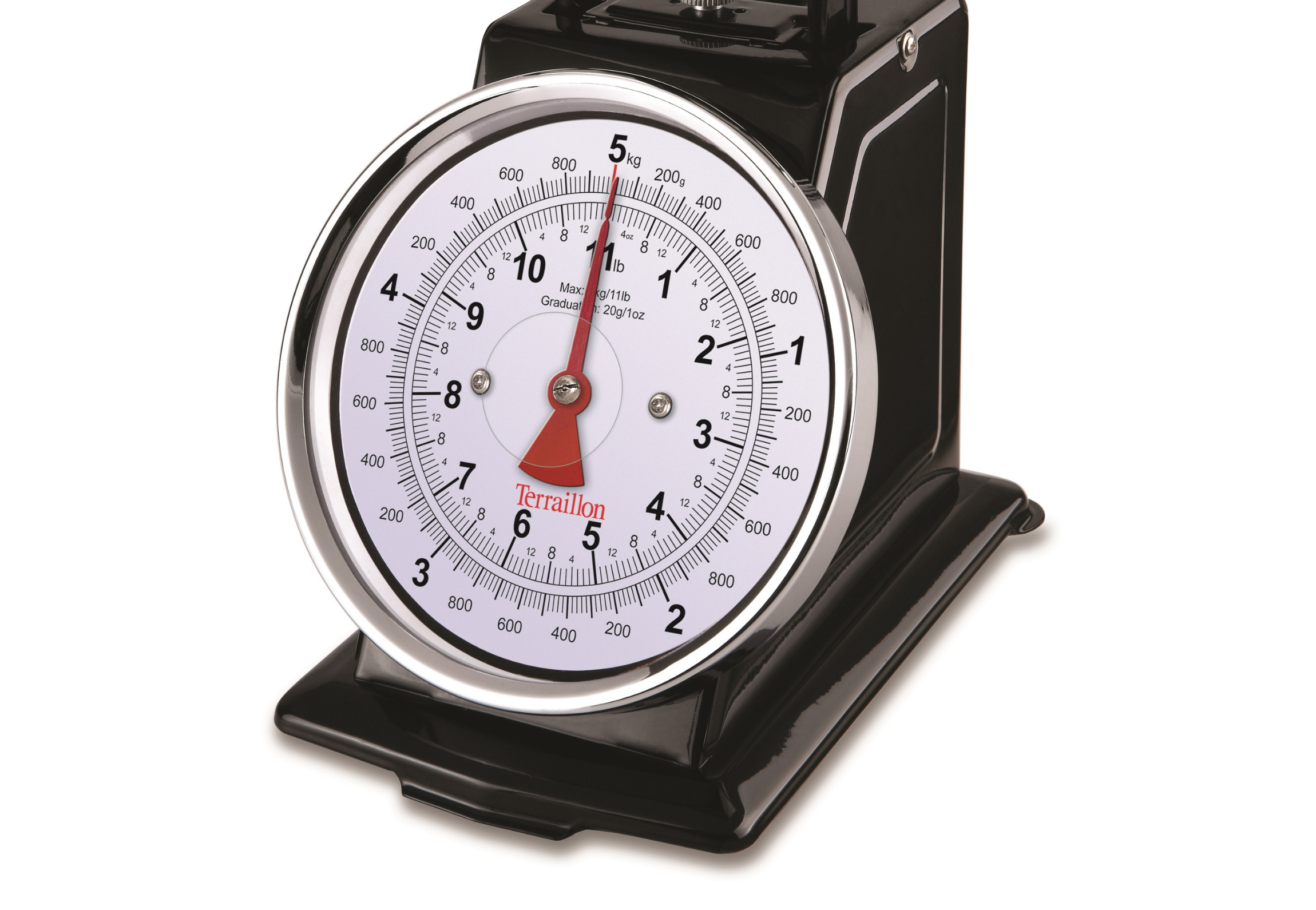 Balance de cuisine mécanique Trad 500 Noire vue gros plan