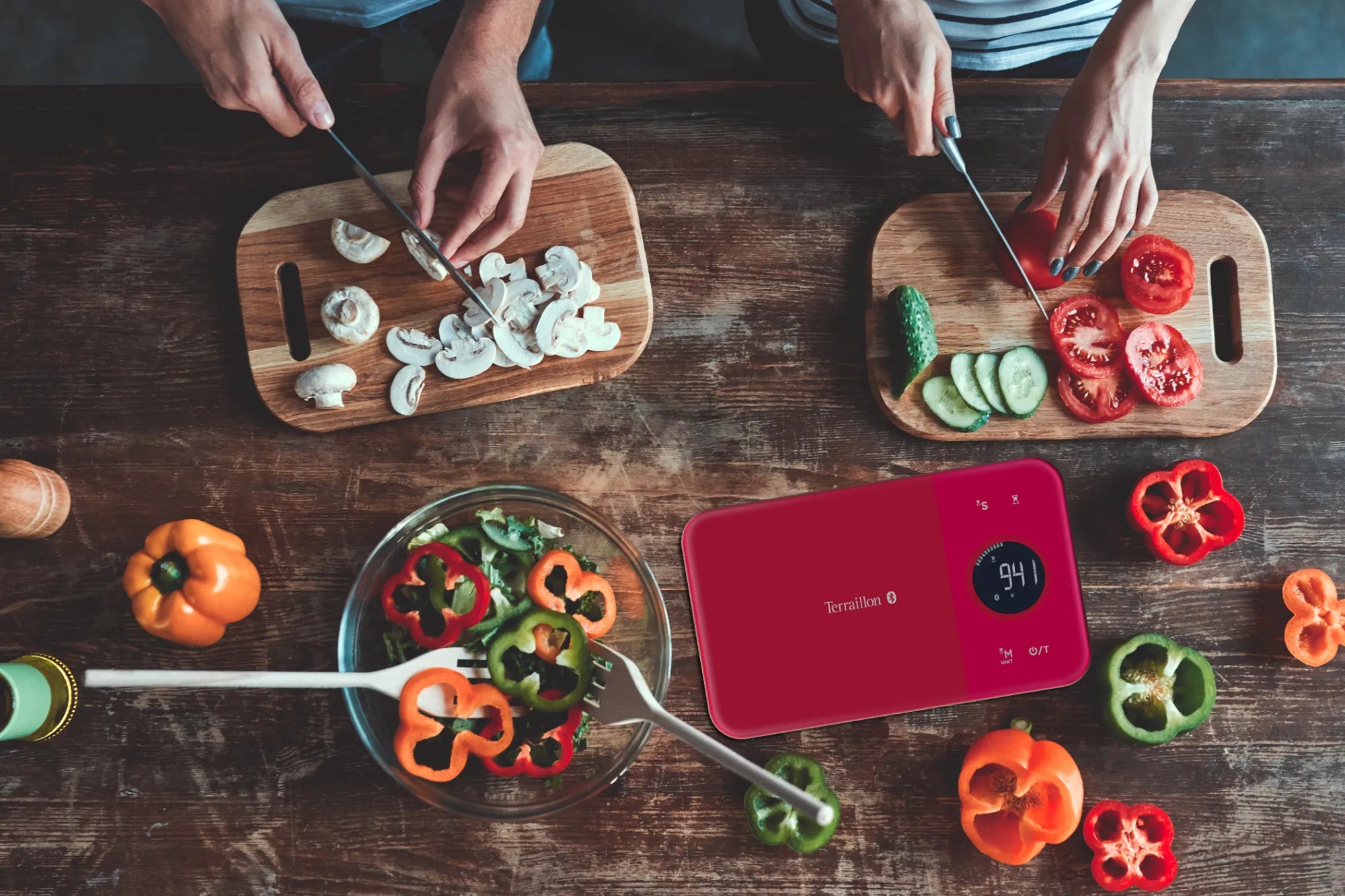 Balance nutritionnelle connectée NUTRITAB préparation cuisine 