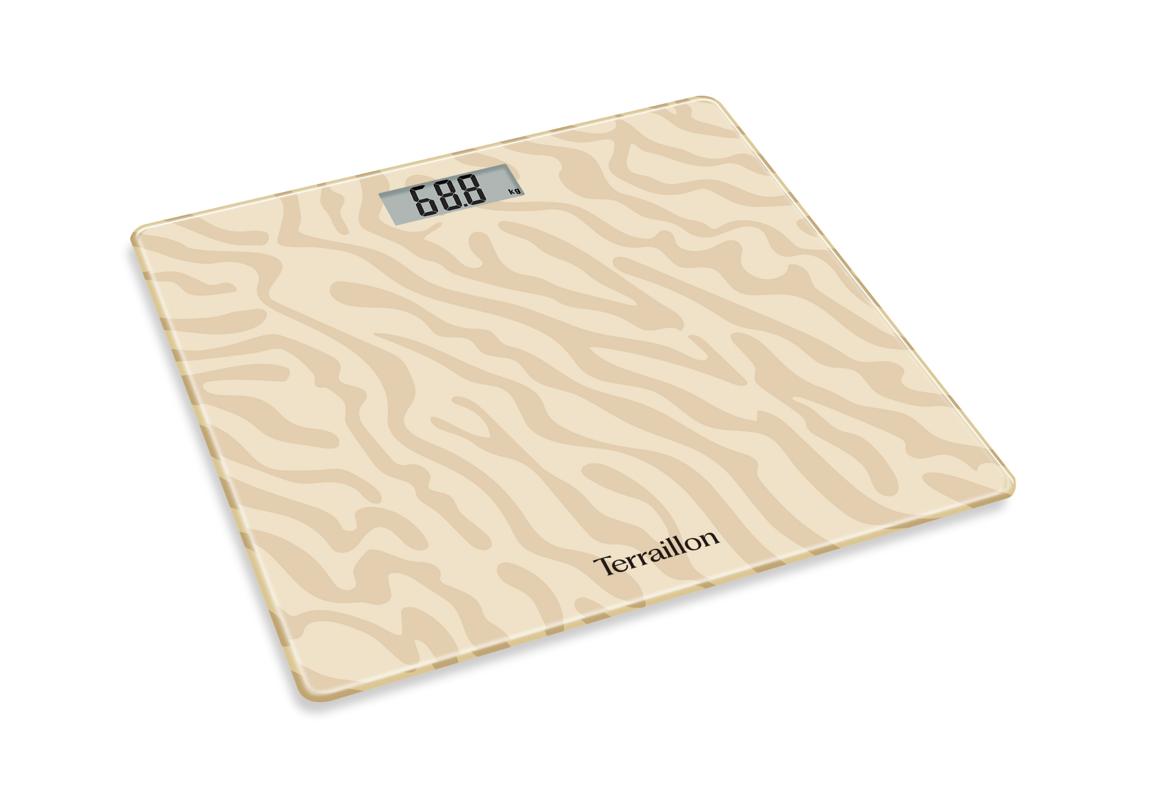 Pèse-personne électronique ONE GOLDEN SAND vue de côté design sable