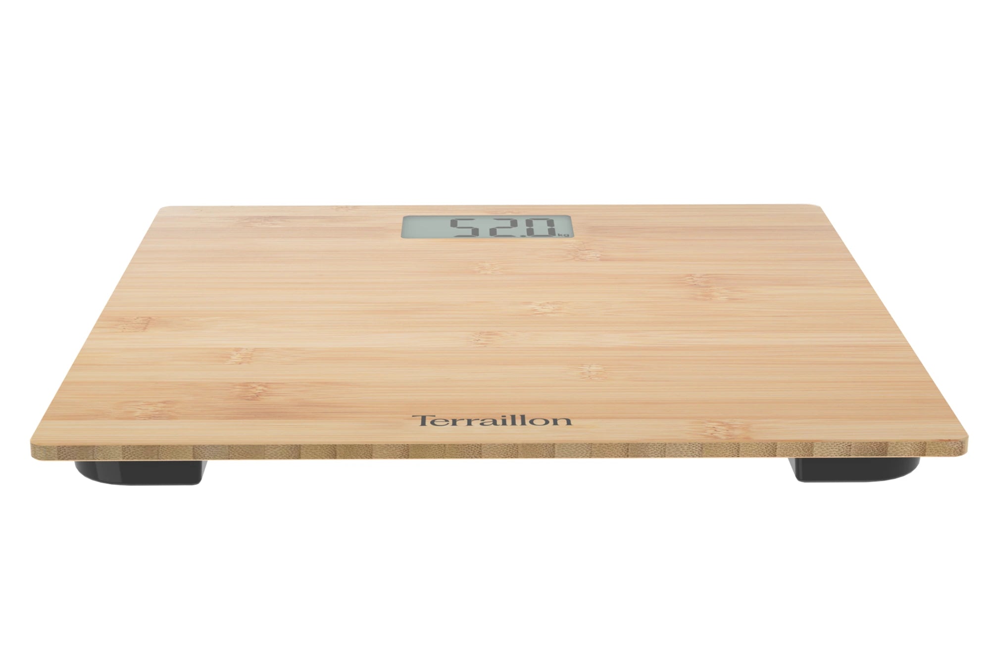 Pèse-personne électronique en bambou à plat 