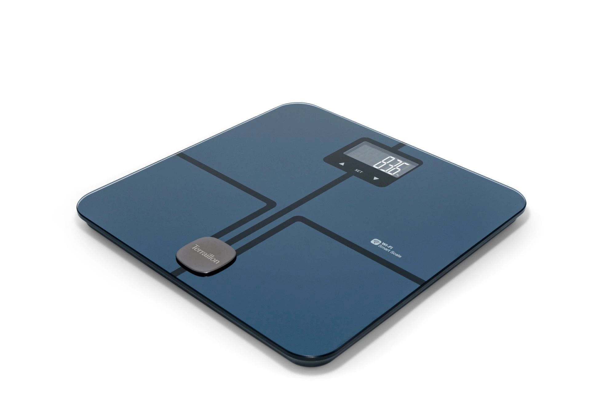 Pèse-personne impédancemètre connecté WIFI MASTER COACH ULTRA de biais 