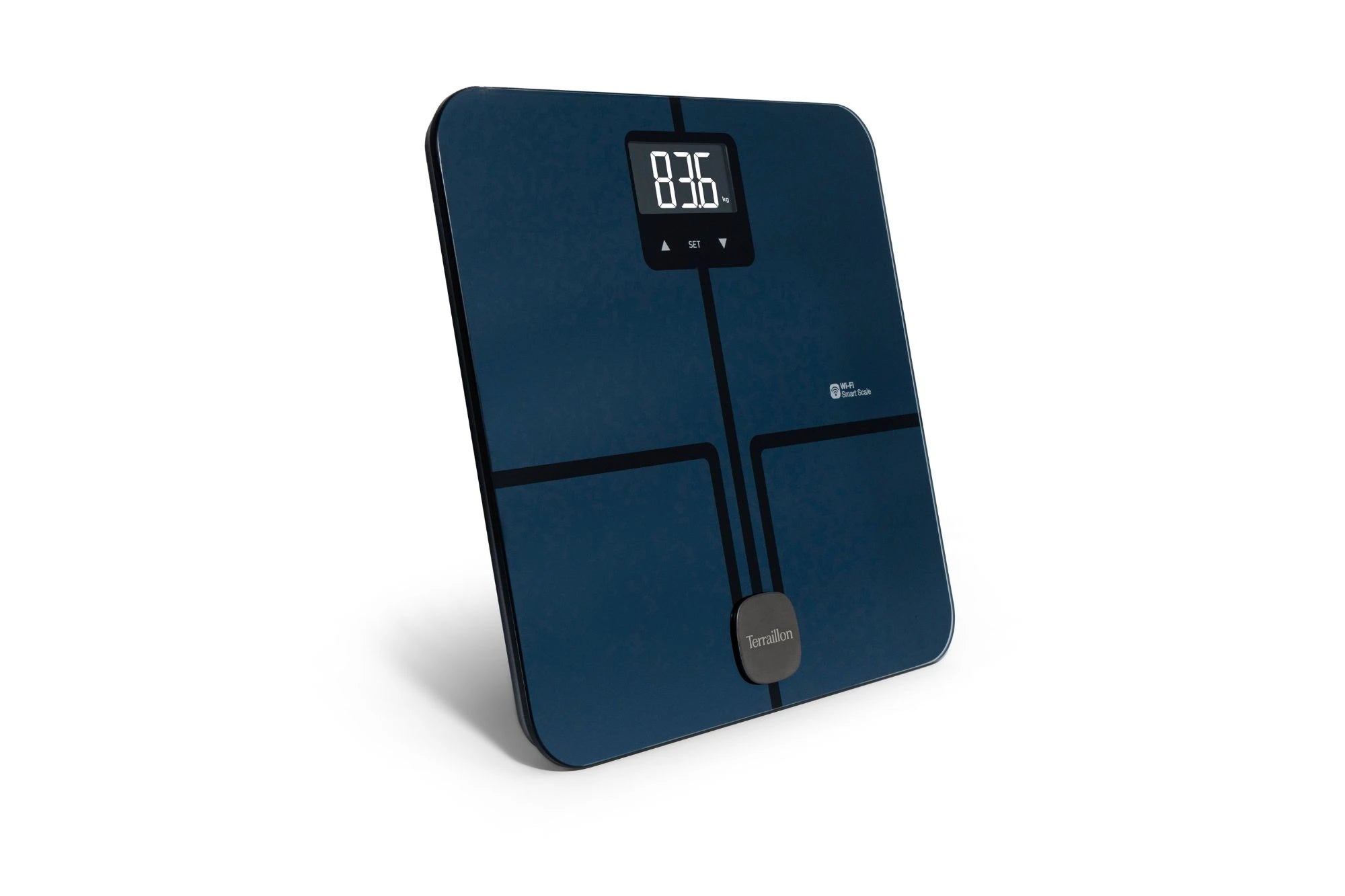 Pèse-personne impédancemètre connecté WIFI MASTER COACH ULTRA de profil 