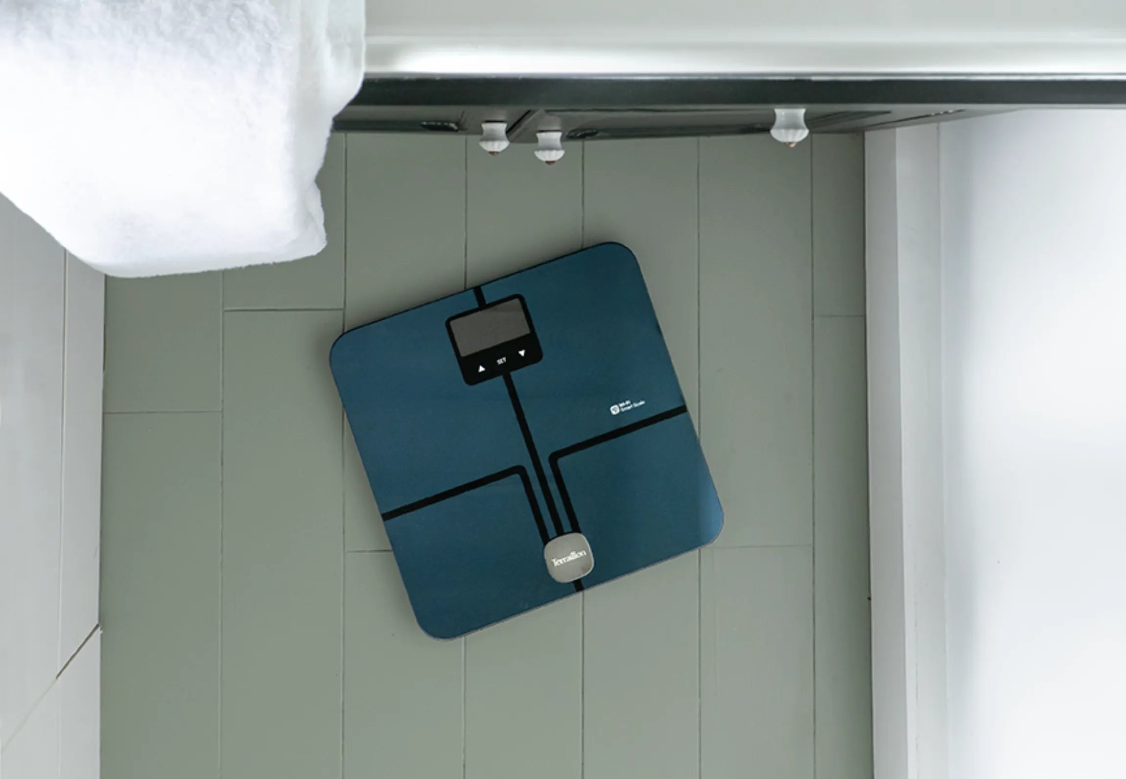 Pèse-personne impédancemètre connecté WIFI MASTER COACH ULTRA vue du haut 