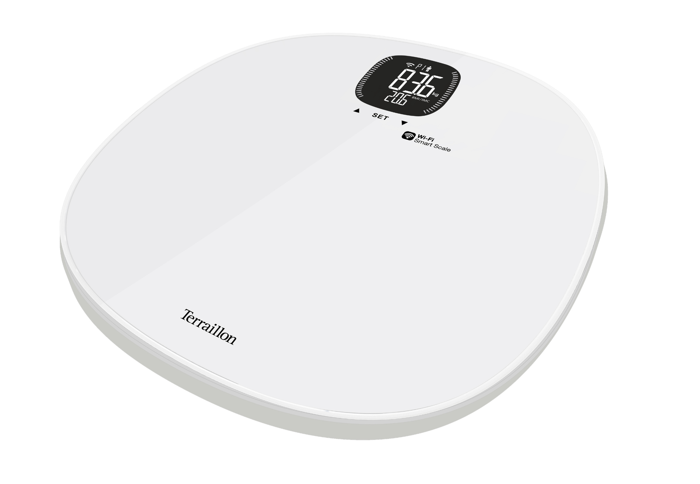 Pèse-personne Master Form connecté Wi-Fi vue de côté 