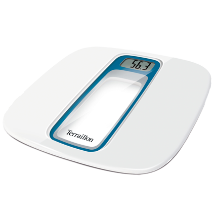 Terraillon Electronic Bathroom Scales Ultrathin Large LCD Automatic on/off 